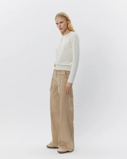 the CISSESW stripe cardigan, off white