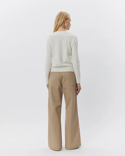the CISSESW stripe cardigan, off white