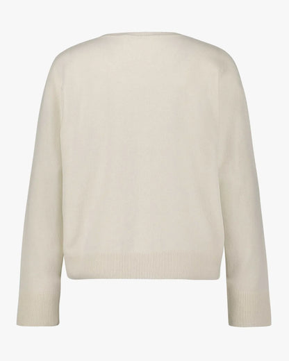 the CISSESW stripe cardigan, off white