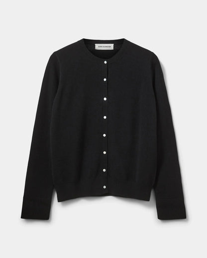 the CISSESW stripe cardigan, black