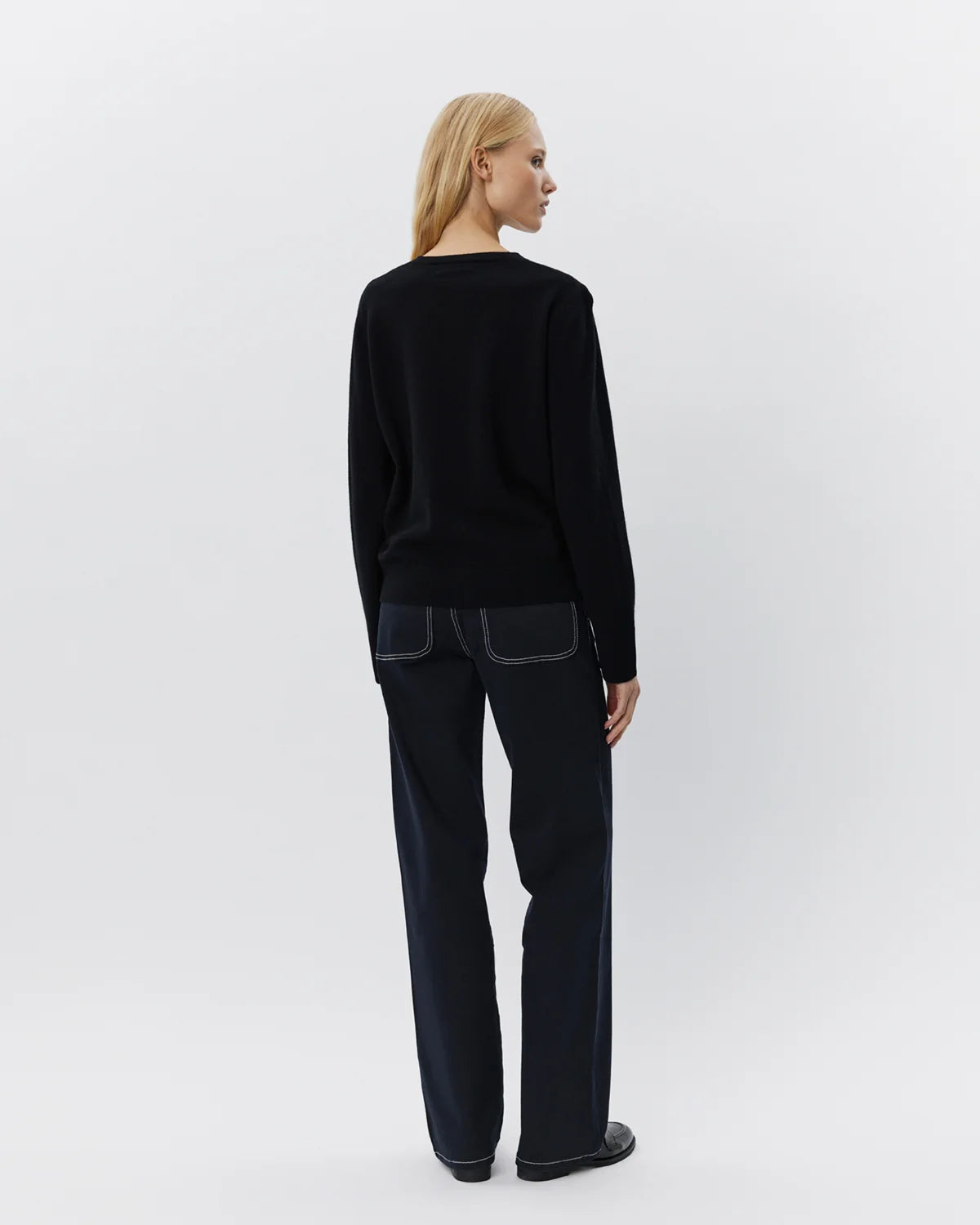 the CISSESW stripe cardigan, black