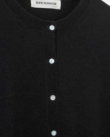 the CISSESW stripe cardigan, black