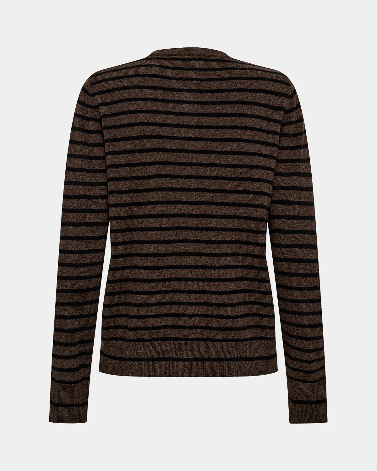the CISSESW stripe cardigan, black x brown stripe