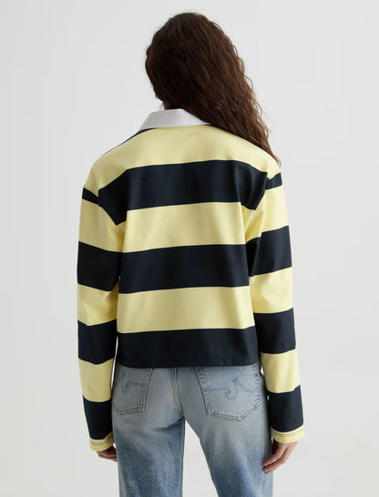 the LONDYN rugby top, sunlight yellow