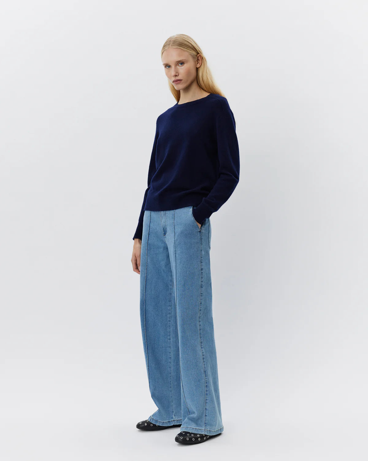 the DELIA knit, navy
