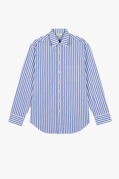 the POPLIN shirt, azure