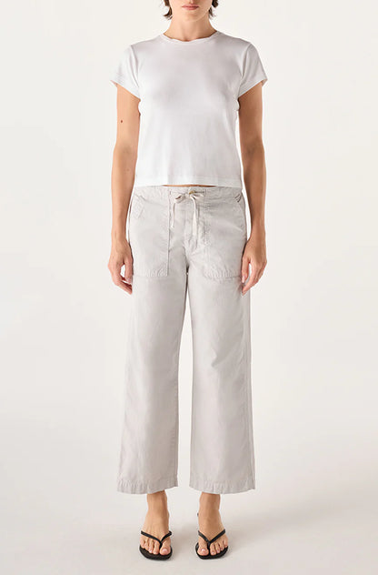 the EASY drawstring slouch crop, grey quartz