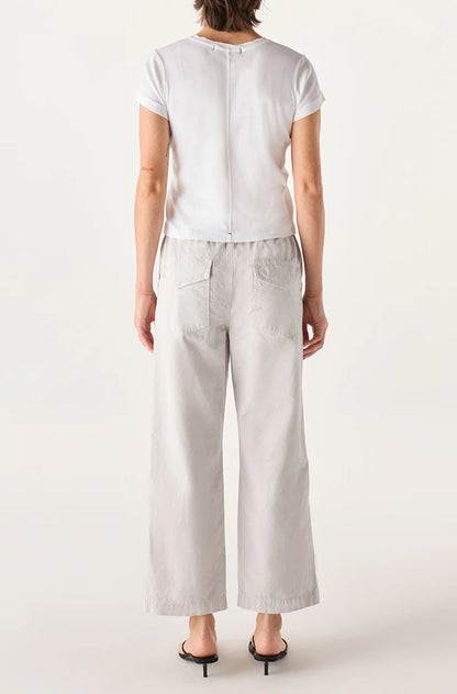 the EASY drawstring slouch crop, grey quartz