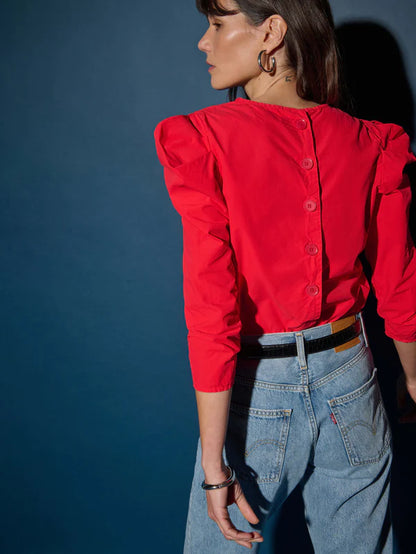 the ELOUISE top, red shoes