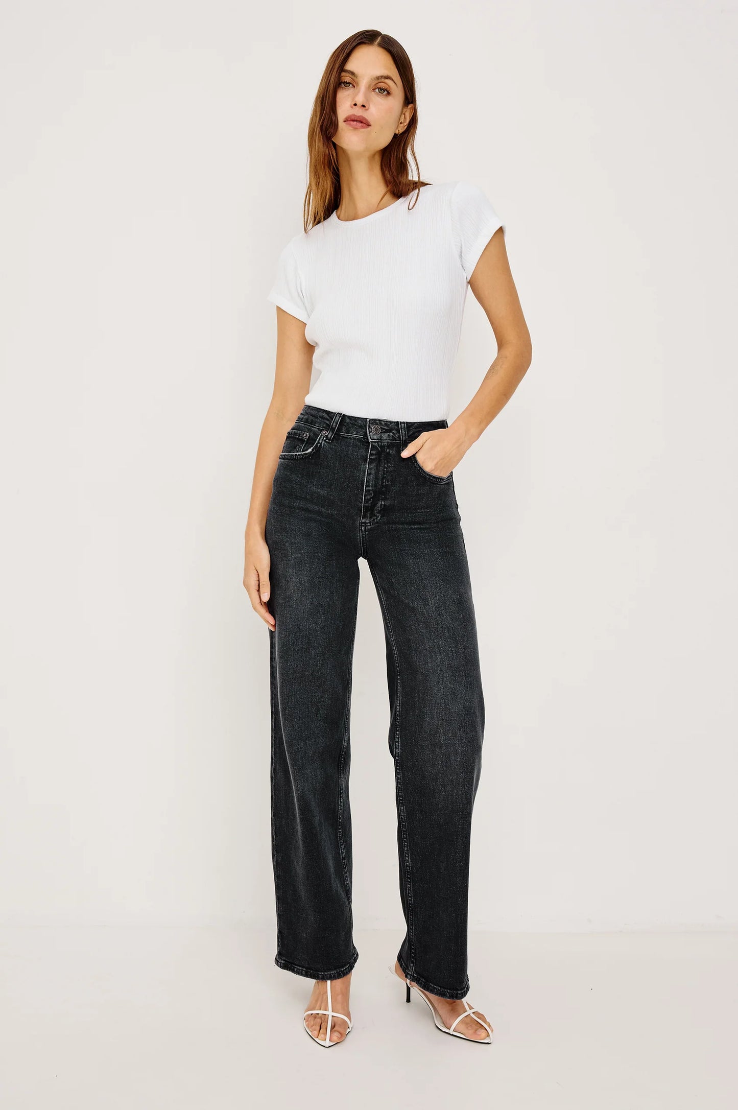 the GETTY wide leg, black pearl