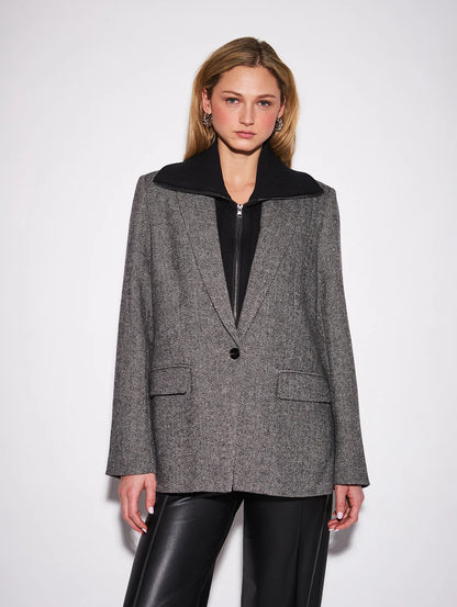 the HAYES, misty herringbone