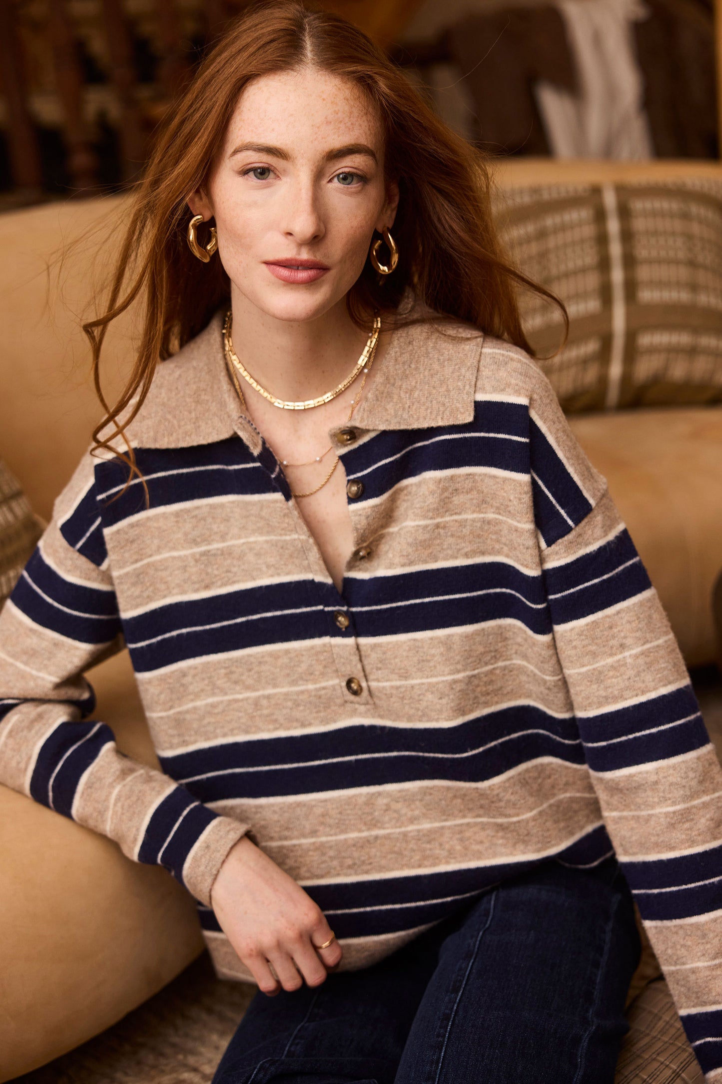 the SILAS sweater, wheat