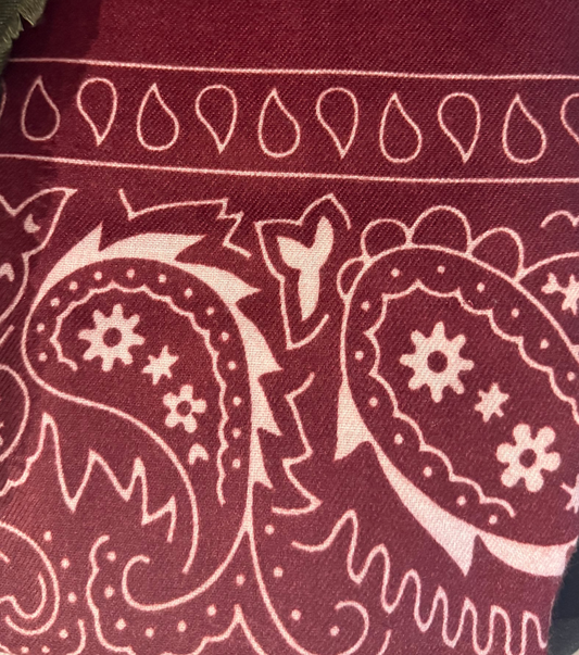 the BANDANA scarf, merlot