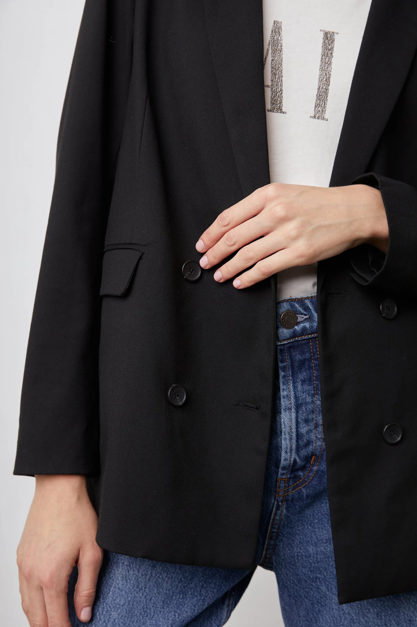 the JAC blazer, black twill