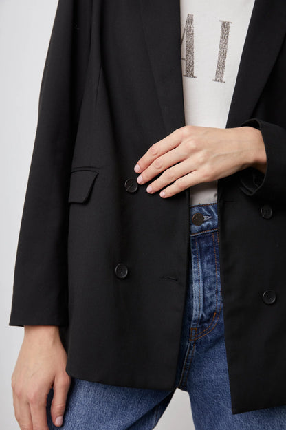the JAC blazer, black twill