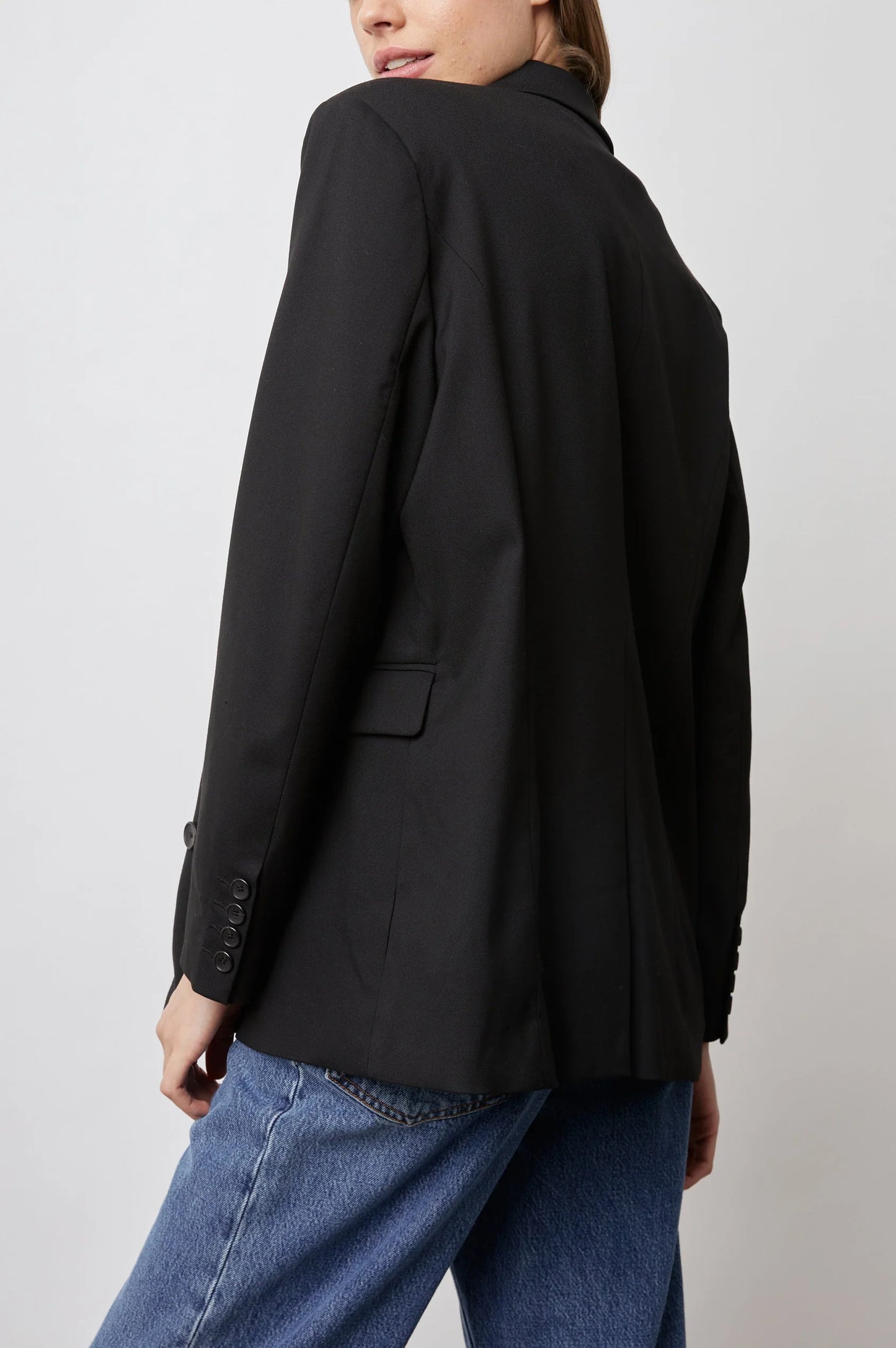 the JAC blazer, black twill