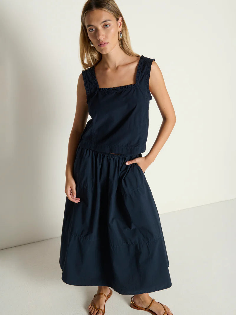 the KARIN tiered skirt, night sky