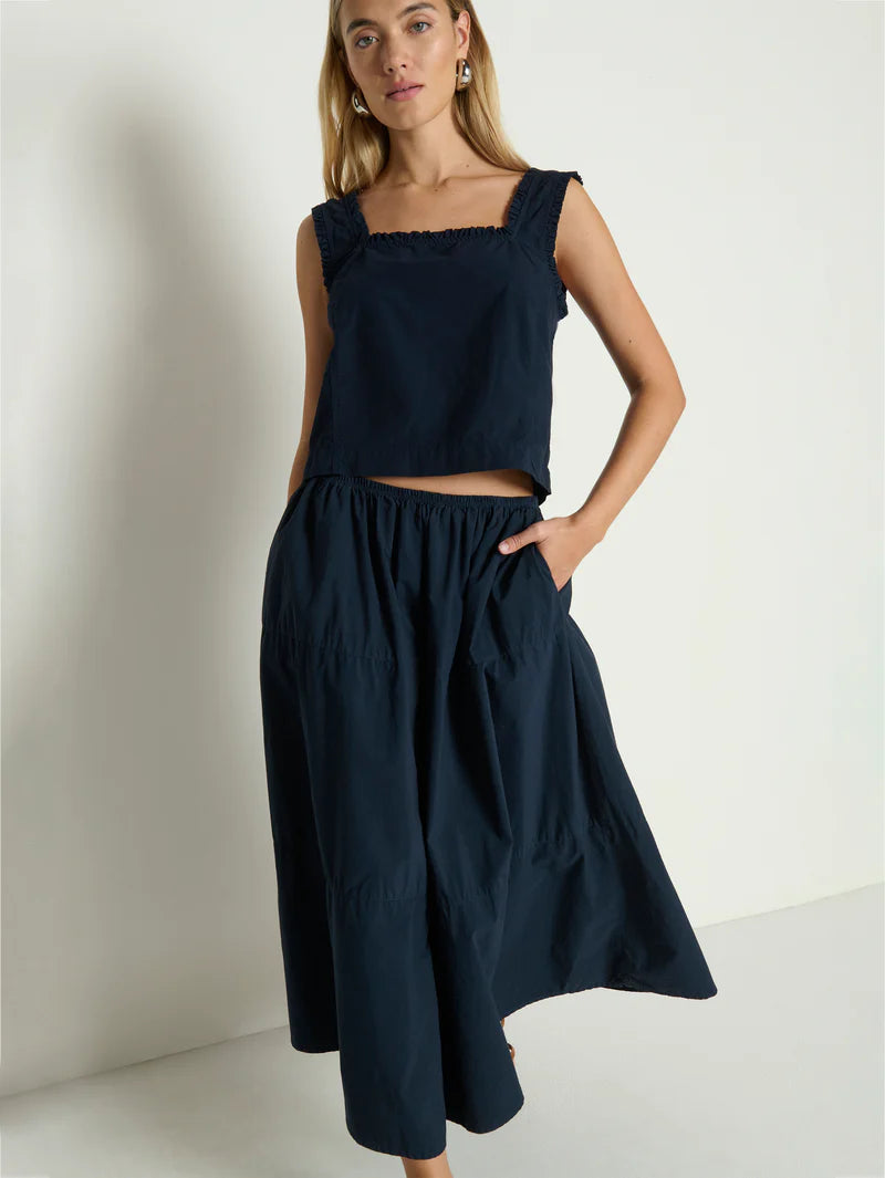 the KARIN tiered skirt, night sky