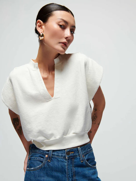 the LENON crewneck sweater, porcelein