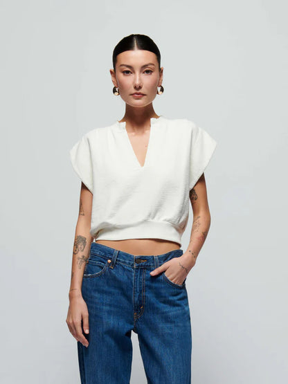 the LENON crewneck sweater, porcelein