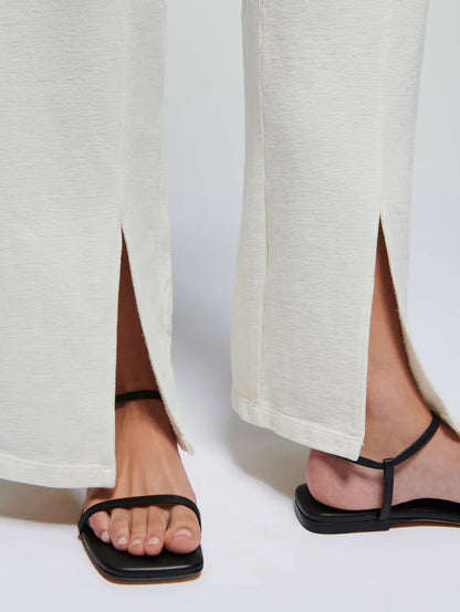 the LINCOLN knit pant, porcelein