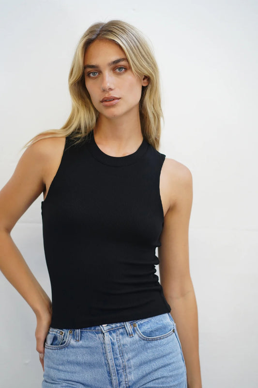 the DOUBLE layer rib tank, black
