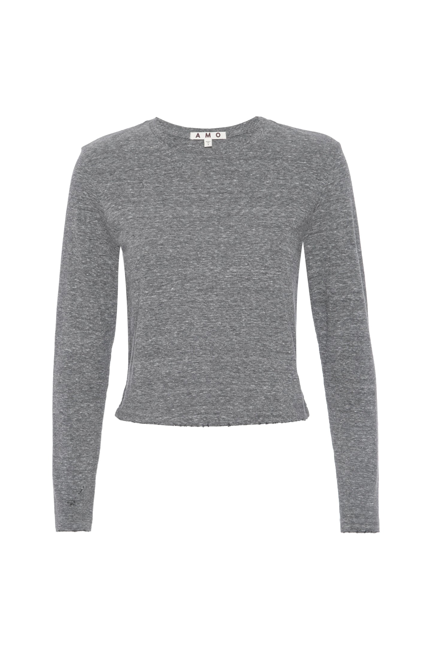 The LONGSLEEVE BABE TEE, Heather Grey