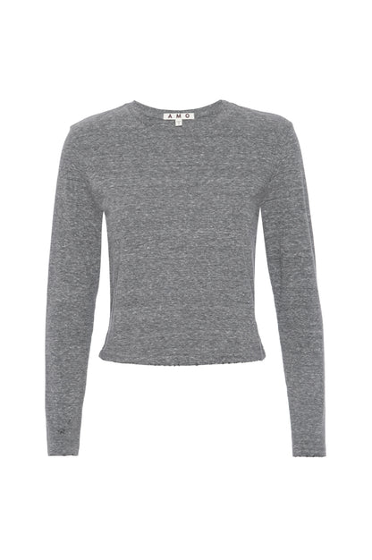 The LONGSLEEVE BABE TEE, Heather Grey