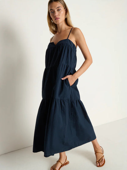 the MEADOW midi dress,night sky