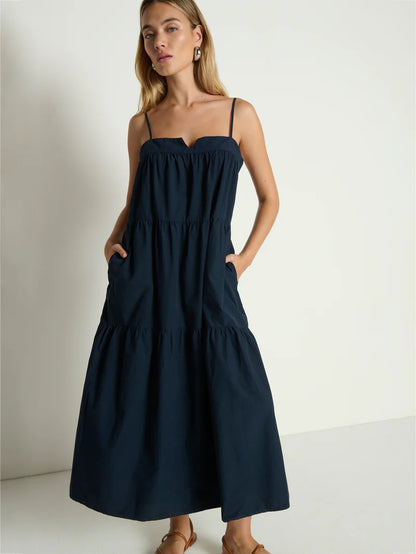 the MEADOW midi dress,night sky