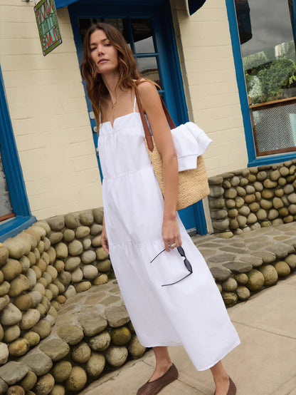 the MEADOW midi dress, white