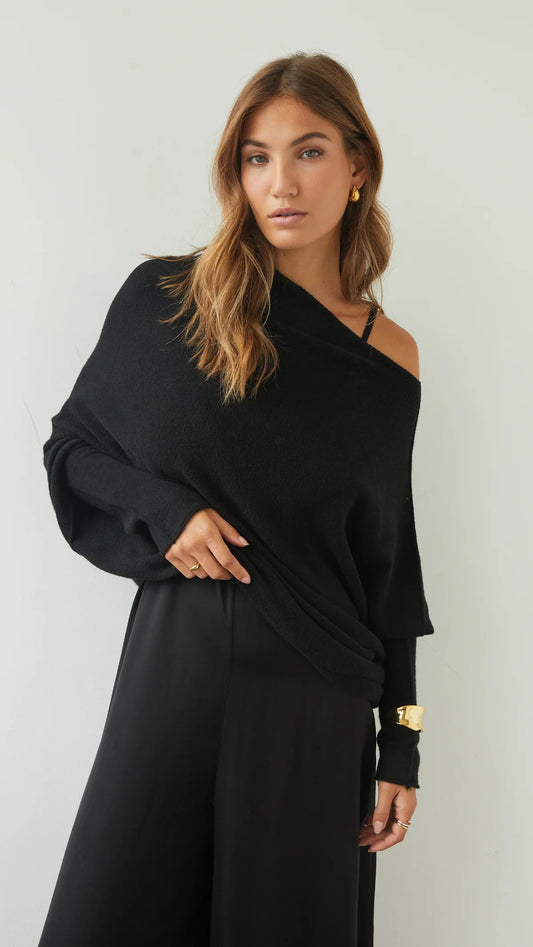 the NATALIE sweater, black