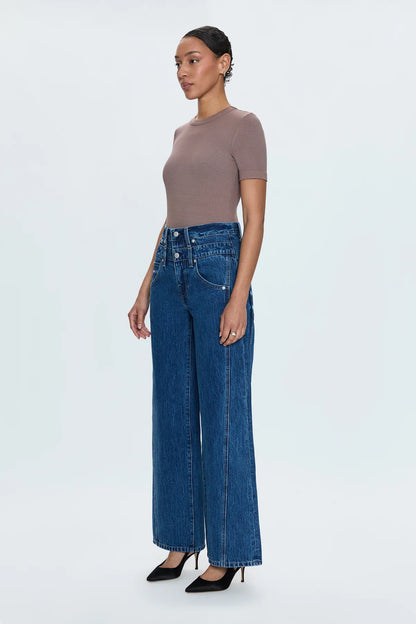 the CALEB stacked waist pant, reflection