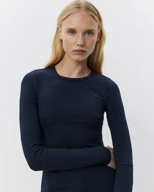 the PETRICIASW stripe long sleeve, navy x black stripe