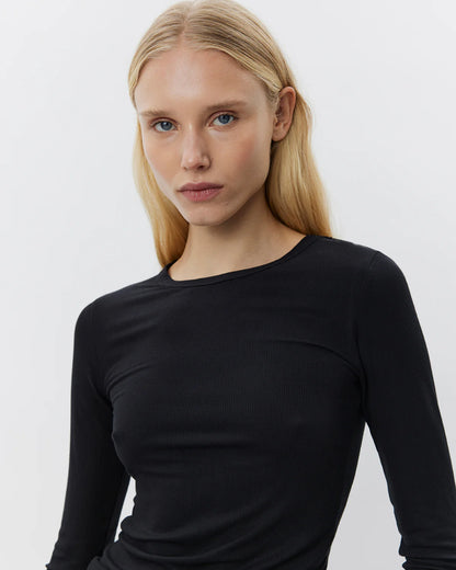 the PETRICIASW stripe long sleeve, black