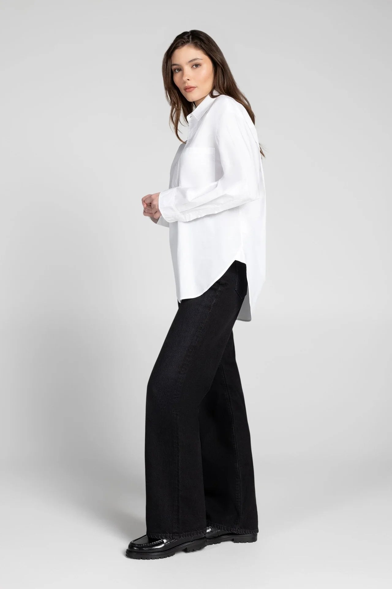 the AM to PM boyfriend shirt, white