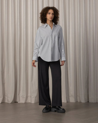 the AM to PM boyfriend shirt, eclipse stripe