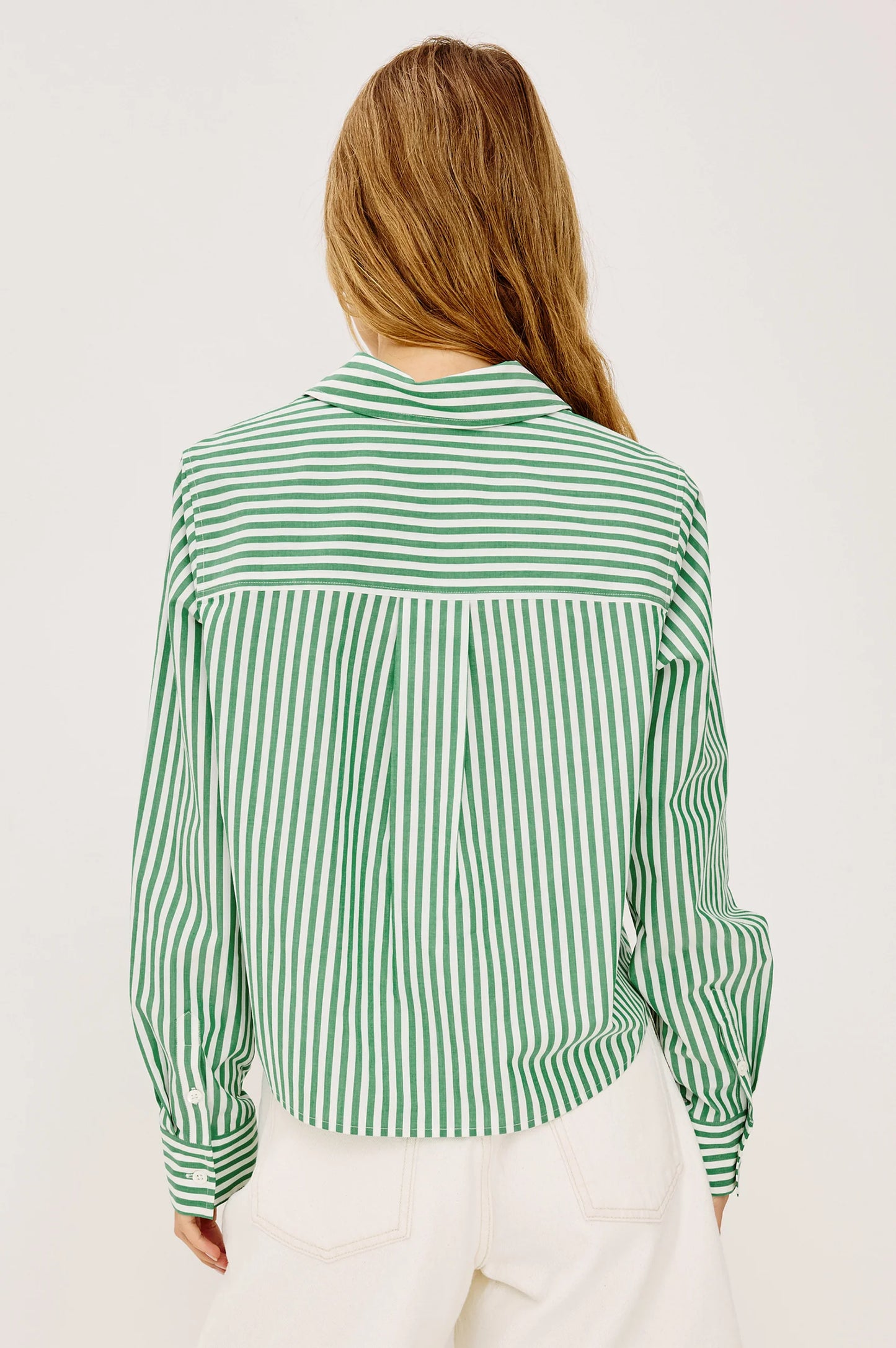 the RAMY shirt, emerald stripe