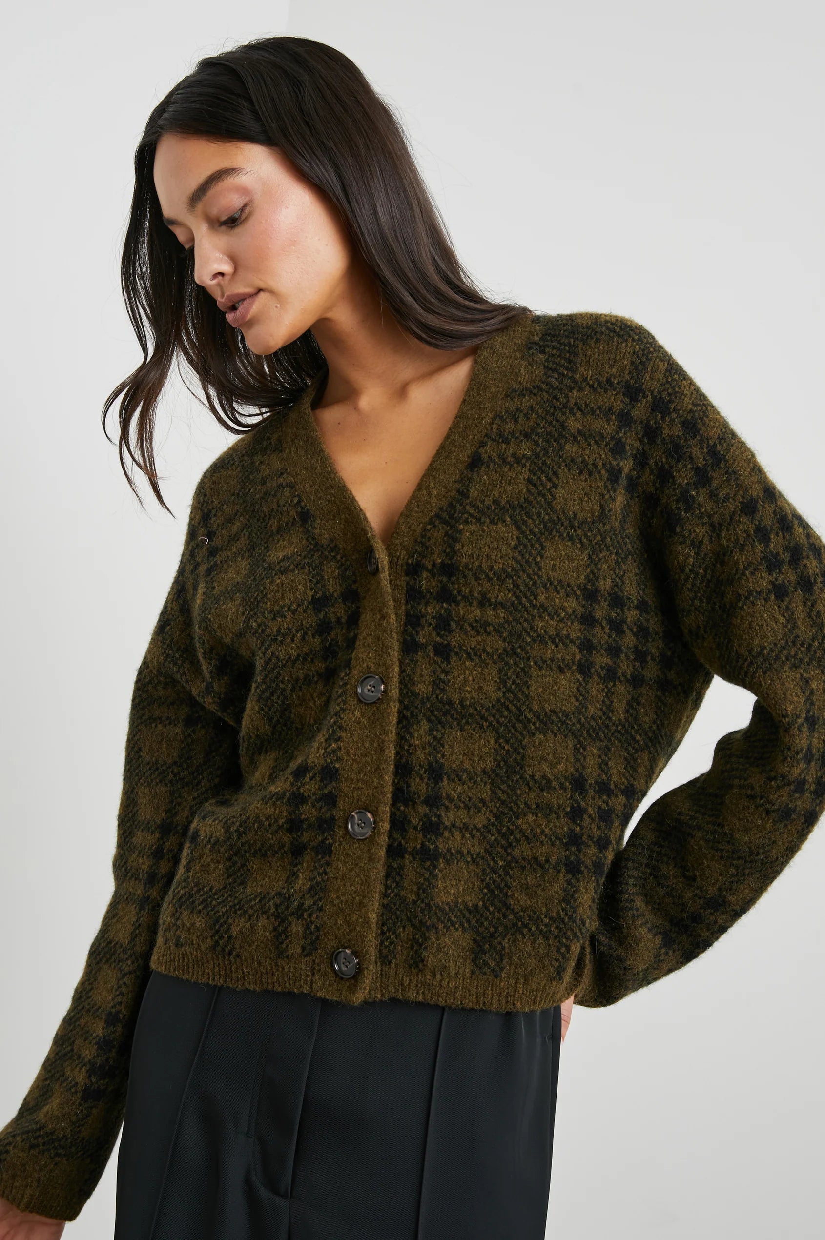 Plaid 2025 cardigan womens