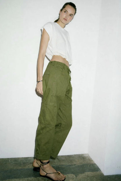 the SABRINA curved utility pant, meadow