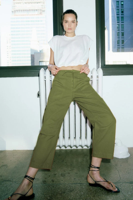 the SABRINA curved utility pant, meadow