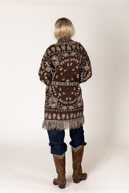 the FAIR ISLE cardigan, chocolate