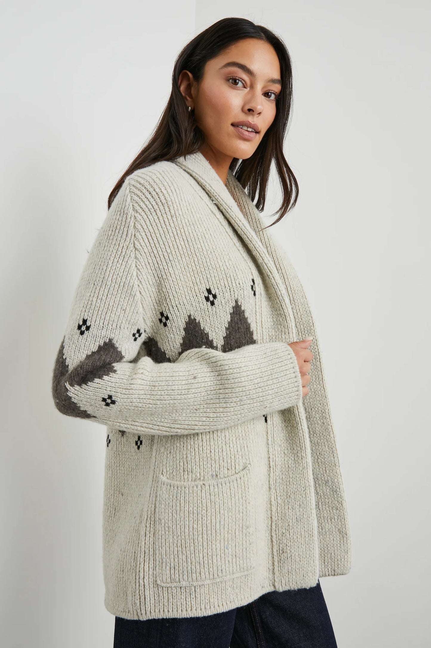 The SILAS Sweater, Oatmeal Argyle
