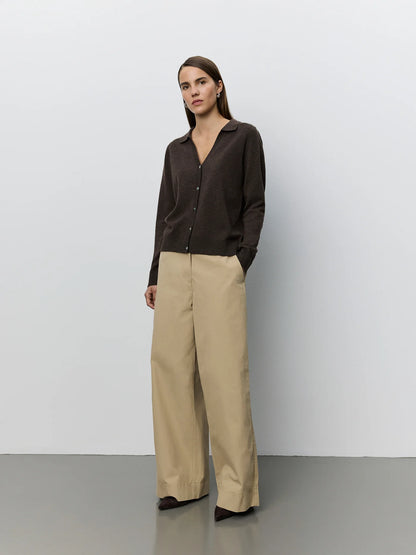 the SKYLARSW cardigan, brown fudge