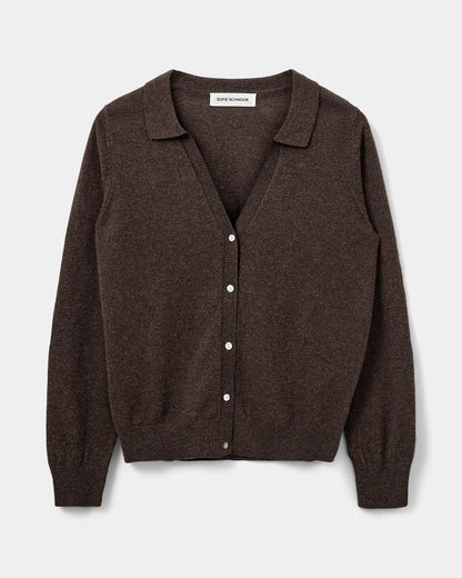 the SKYLARSW cardigan, brown fudge