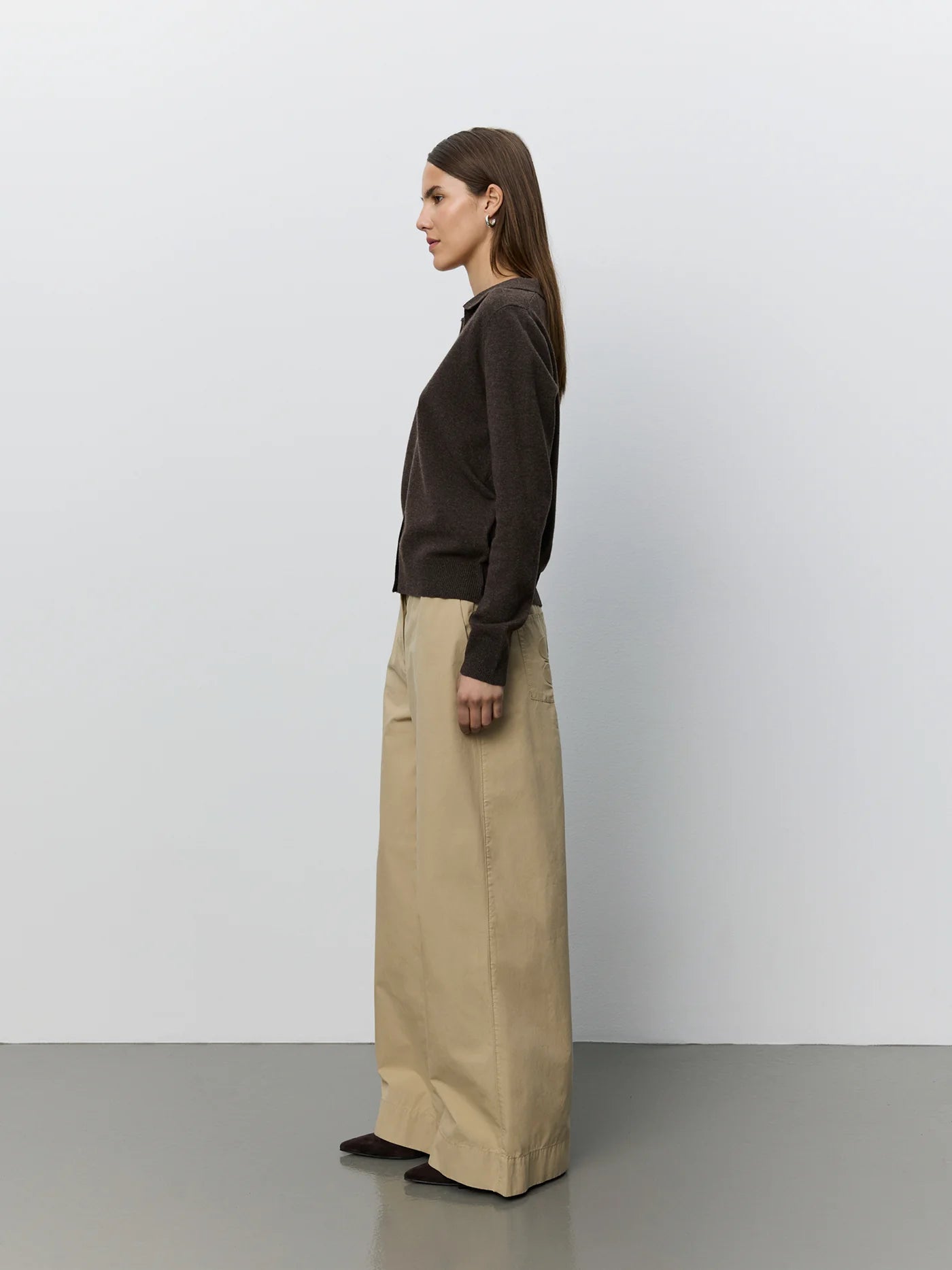 the SKYLARSW cardigan, brown fudge