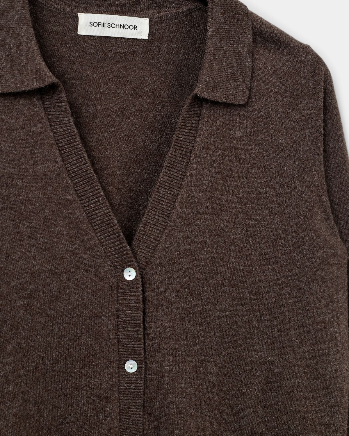 the SKYLARSW cardigan, brown fudge