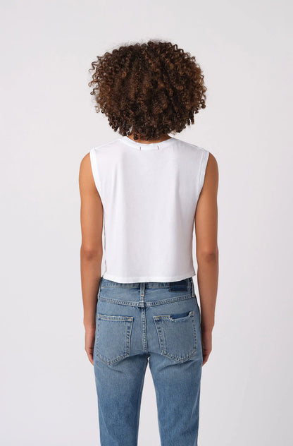 The SLEEVELESS BABE Tank, White