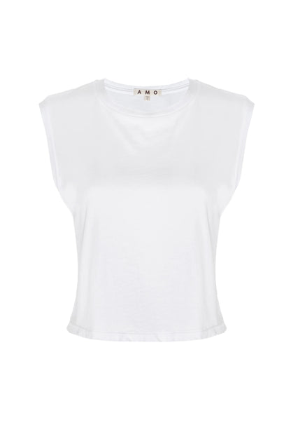 The SLEEVELESS BABE Tank, White
