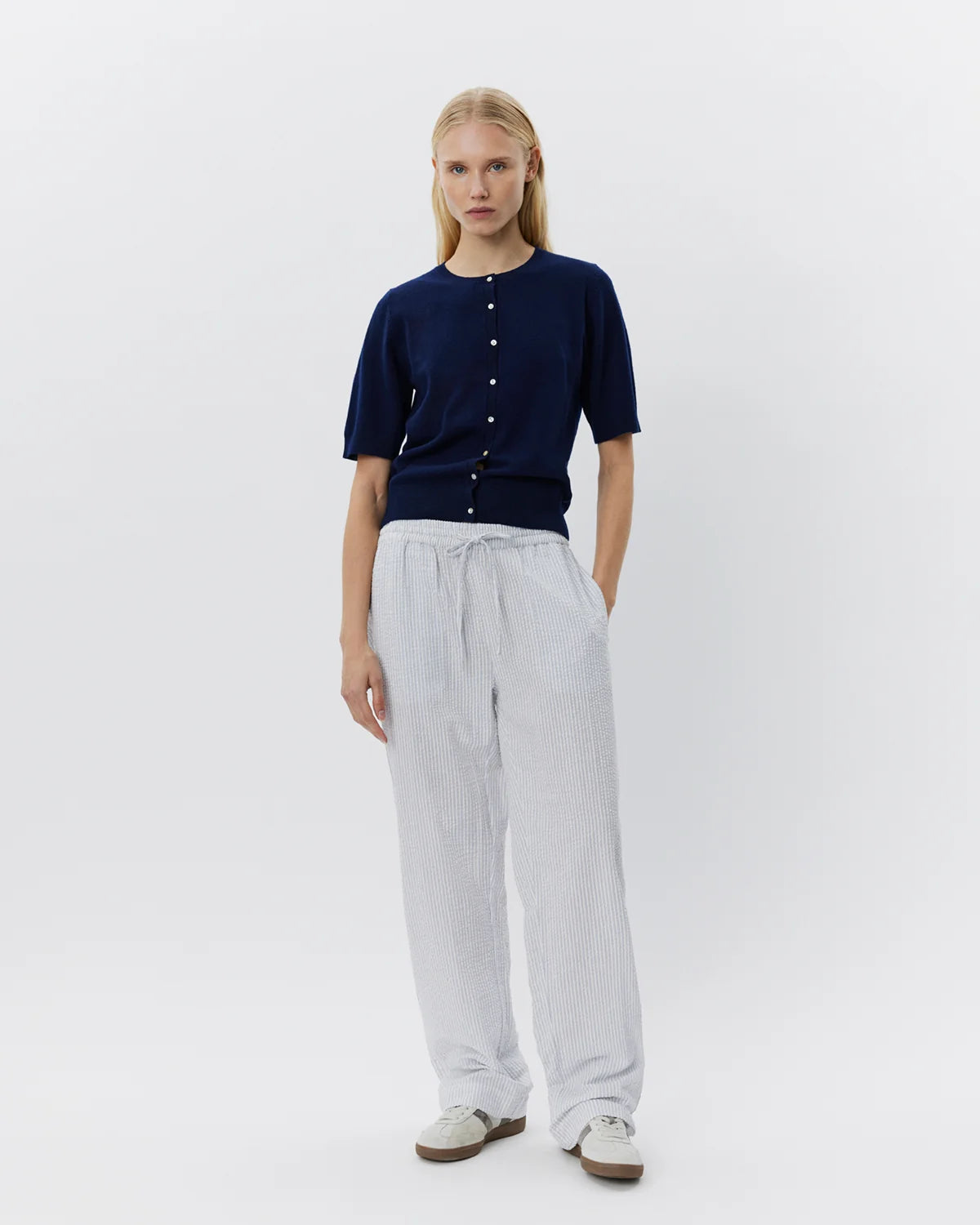the SUNASW cardigan, navy